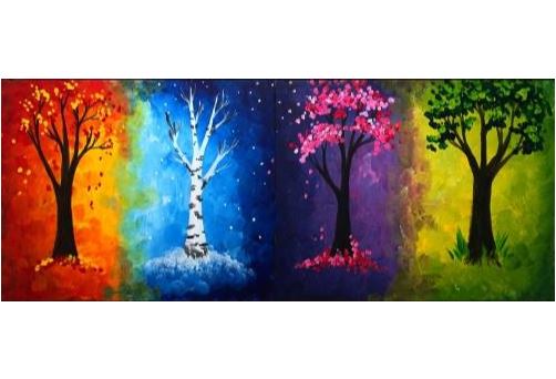 Paint Nite Seasons Partner Painting [Class in San Francisco